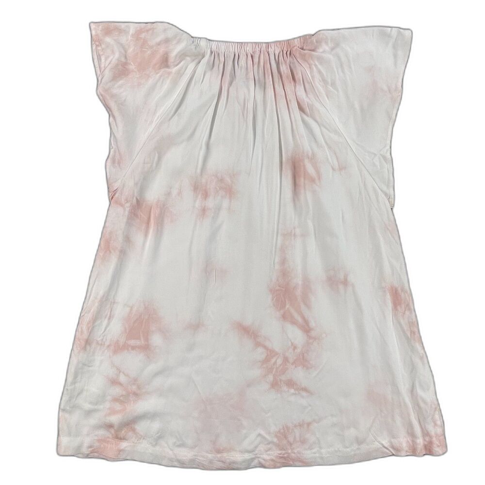 Cloth & Stone Banded Luxe Dye Top Small Pink Tie Dye Flutter Sleeve Blouse Boho - Picture 2 of 10